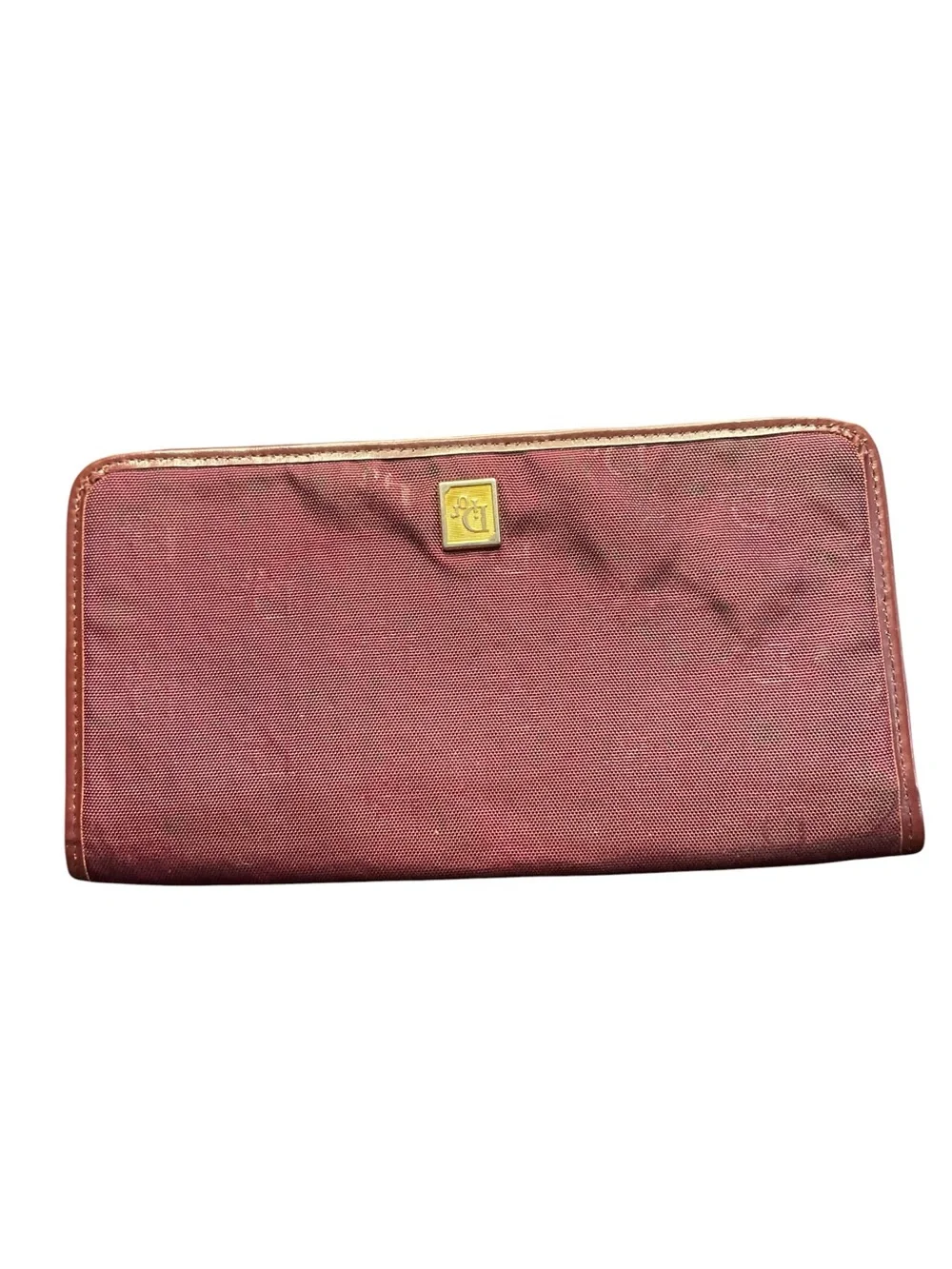 Vintage Christian Dior Burgundy Trotter Monogram Canvas Long Continental Wallet